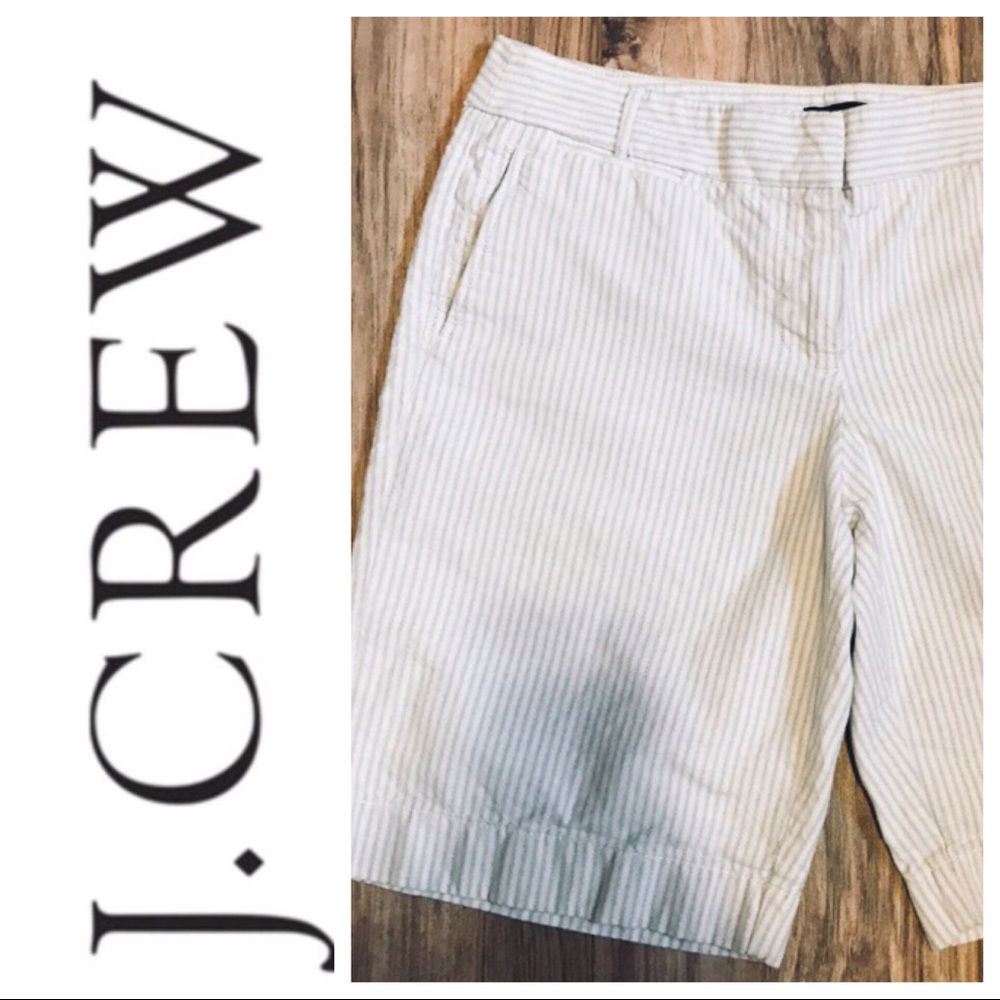J. CREW pinstriped city shorts 2